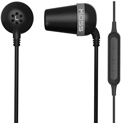 KOSS The Plug Bluetooth Wireless In-Ear Headphones with Noise-Isolating Memory Foam Cushions – Ultimate Comfort & Sound Clarity for Active Lifestyles, Black, Sweat Resistant Design for Seamless Connectivity and Enhanced Device Compatibility