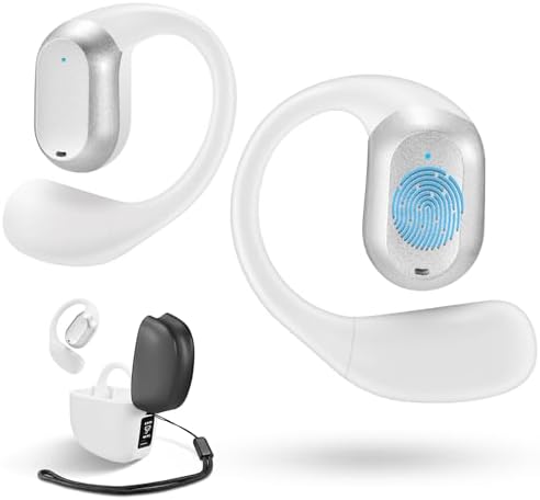 Experience Boundless Freedom with VG333 Open-Ear Bluetooth Headphones: Ultra-Thin Silicone Ear Hooks for Ultimate Comfort, 70-Hour Playtime, and Immersive Bass – Ideal for Active Lifestyles with Touch Control and Next-Gen Bluetooth 5.3 Connectivity