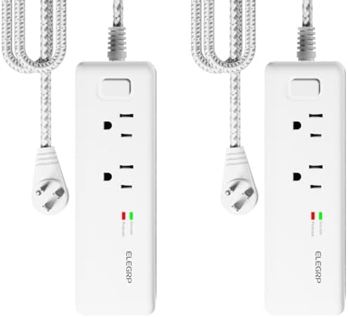 ELEGRP Surge Protector Power Strip with 3 AC Outlets & 3 USB Ports – 65 W Fast Charging USB-C Extension Cord, 5 FT Versatile Charging Station for Home and Office, Compact Design for Safe Device Protection