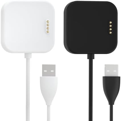 Black Pro 2-Pack USB Charging Cables for T-Mobile Sync UP Kids Watch – 3.3 FT Fast Charge Solution (Black and White) for Ultimate Versatility and Reliability