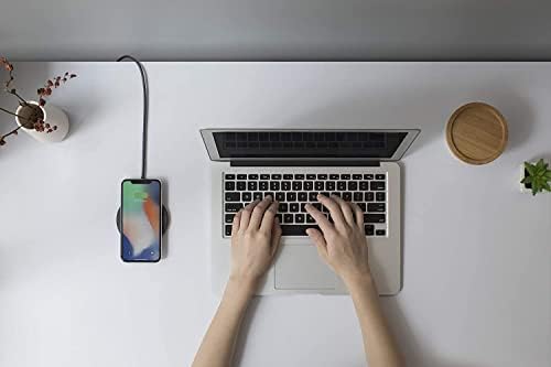 Luxury Italian Leather Wireless Charger – Native Union High-Speed Qi Certified Pad for i Phone 12/11 Series – Elegant Tan Charging Station with Enhanced Compatibility and Style – Perfect for Home or Office Use