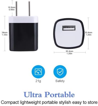 10-Pack USB Wall Charger Adapters – Efficient 1 A/5 V Fast Charging Blocks for i Phone 11 Pro Max to 16 & Samsung Galaxy S20 Ultra to S24 – Compact, Durable, and Travel-Friendly Power Solutions for All Your Devices