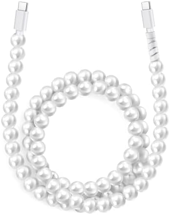 Aolcev USB C Cable 66W USB to USB C Charging Cord 6.6FT/2M Long Beaded for iPhone Charger Cable Cute USB Type C Pearl Fast Charger Cord for iPhone 16 Pro/16 Pro Max/16 Plus 15 Pro Max Plus Colorful – Enhanced Compatibility and Speed