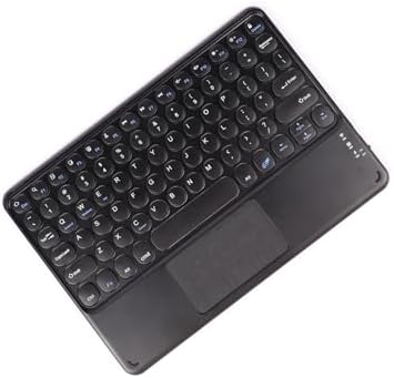 Ultra-Slim 10-Inch Wireless Bluetooth Keyboard with Touchpad – Rechargeable & Portable Universal Keyboard for i OS, Android & Windows Devices – Effortless Typing on the Go in Sleek White Finish