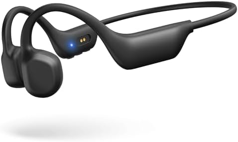 Stay Aware and Active with Bluetooth 5.3 Bone Conduction Headphones – Ultra-Lightweight Open Ear Design for Optimal Comfort and Safety, 7-Hour Playtime, IPX5 Waterproof Sports Earbuds for Running, Cycling, and Outdoor Activities – Seamless Connectivity and Hands-Free Calling Capability