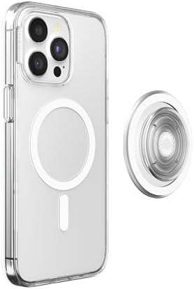 Transparent Mag Safe-Compatible Phone Grip Case for i Phone 15 Pro Max – Superior Drop Protection and Effortless Wireless Charging – Elevate Your Style with Enhanced Handling and Sleek Design