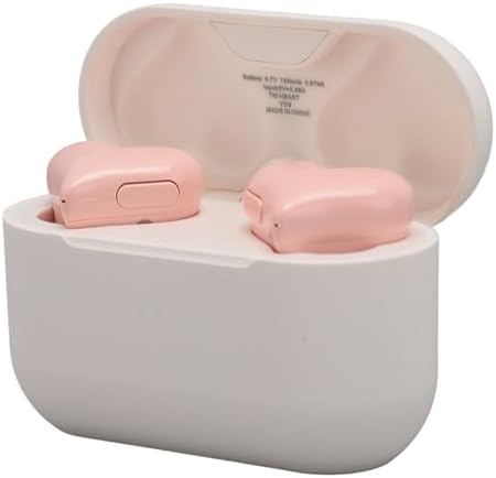 Gugxiom Heart-Shaped Bluetooth Earbuds – Stylish Wireless In-Ear Headphones with Hi-Fi Stereo Sound, Quick Charge Case & Maximum Comfort for Music Lovers on the Move