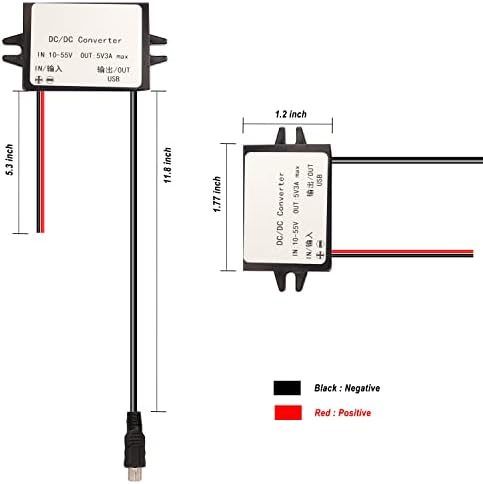 Compact 12 V-48 V to 5 V Mini USB Step-Down Converter – 3 A High-Efficiency Buck Module for Reliable Mobile Power Supply – Perfect for Charging Devices in Cars, Outdoors, and Home Use – Durable and Universal Compatibility for All USB Gadgets