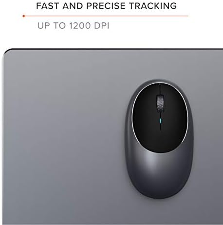 Satechi M1 Wireless Bluetooth Mouse – USB-C Rechargeable, Sleek Compact Design for Mac & Windows, Ultimate Portability for i Phone, i Pad Pro, Mac Book & More – Stylish Silver Finish for Effortless Connectivity and Comfort