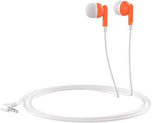 Maeline 100-Pack Bulk Earbuds with 3.5 mm Connector – Multi-Color Stereo Earphones for Schools, Events, and Promotions – Superior Sound Quality and Comfort for Everyday Use