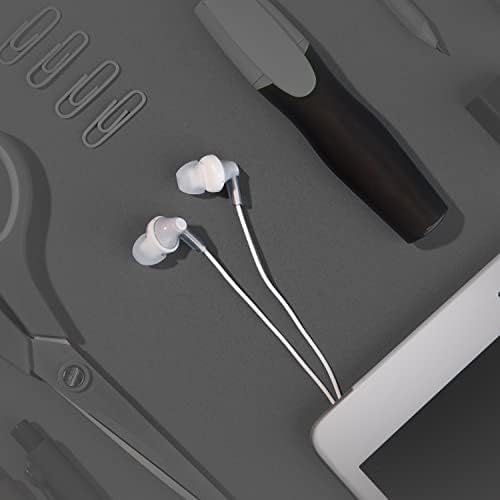 Panasonic Ergo Fit Wired Earbuds with Microphone – Superior Sound Quality with Ergonomic Comfort, Universal 3.5 mm Jack Earphones for Phones and Laptops in Stylish Metallic Purple – Custom-Fit Earpieces (S/M/L) for Optimal Audio Experience and Hands-Free Calls – RP-TCM125-VA