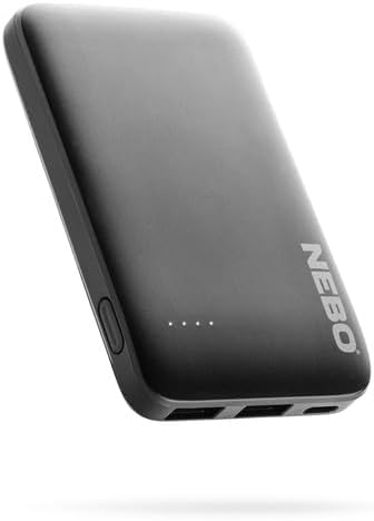 NEBO 5 K Ultra-Compact Power Bank – 5000 m Ah High-Capacity Dual USB Charger for i Phone & Android – TSA Compliant Travel Essential with LED Indicator & Impact-Resistant Design for Maximum Durability – Fast Charging Solutions for On-the-Go Lifestyle