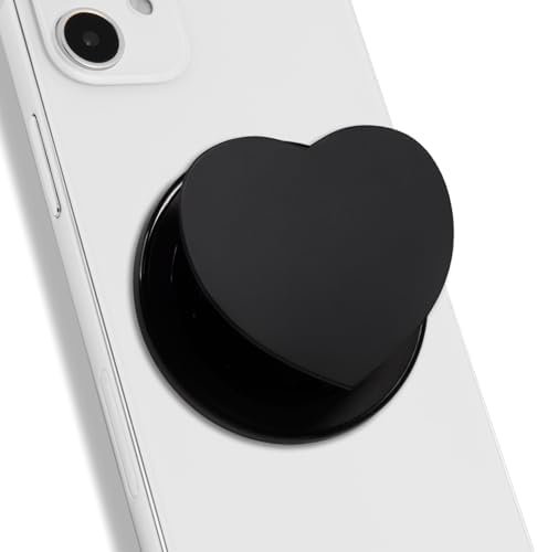 Sleek Matt Black Collapsible Phone Grip & Stand – Ergonomic Magnetic Holder for Secure Device Control & Hands-Free Viewing – Stylish All-Black Design for Enhanced Compatibility & Portability