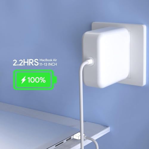 High-Performance 45 W Magnetic T-Tip Charger for Mac Book Air (11″ & 13″) – Enhanced Compatibility for Mid 2012 to 2017 Models with LED Charging Indicator and Safety Features – Efficient Power Supply for Your Laptop Needs