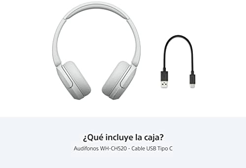 Sony WH-CH520 Wireless On-Ear Headphones – 50-Hour Battery Life for All-Day Listening, Quick Charge for 60 Minutes of Playback in Just 5 Minutes, Integrated Microphone for Effortless Calls, USB-C Charging for Fast Replenishment, Ergonomic Design for Ultimate Comfort – Ideal for Busy Professionals and Music Lovers in Stylish Black Finish