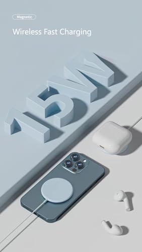 Sleek Pink Qi Wireless Charger – Fast 15 W Charging Pad for i Phone 16/15/14/13/12 & Samsung Galaxy – Portable Fast Charging Solution for Apple & Android Devices – Enhance Your Charging Experience Anywhere