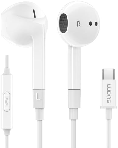 LUDOS FEROX USB-C Earbuds: Premium High-Fidelity Sound for i Phone 15 Pro Max & Samsung Galaxy S23 Ultra | 5-Year Warranty | Ergonomic Design & Tangle-Free Cable for Ultimate Comfort & Convenience | Enhanced Compatibility with i Pad Pro & Pixel 6 | Ideal for Music Lovers & Professionals
