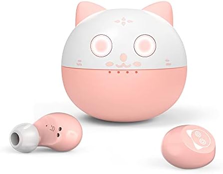 Compact Bluetooth 5.0 Earbuds for Small Ears | Touch-Control Noise-Cancelling Headphones with Unique Cartoon Charging Case | Lightweight Design for Comfort | Immersive Stereo Sound Perfect for Music & Calls | Ideal for Active Lifestyles
