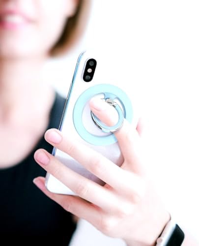 Tron Magnetic Ring Holder: Ultimate Mag Safe Grip for i Phone 16, 15 Pro, 14 Plus, 13, 12 Pro Max – One-Handed Convenience with Robust Magnetic Security – Sleek Black Design for Everyday Use – Lightweight & Effortless Installation for On-the-Go Lifestyle – Durable Smartphone Accessory for Enhanced Usability