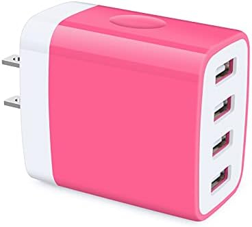 Ultra-Fast Multi-Port USB Charger for i Phone 16 & Samsung Galaxy – 4.8 A Power Adapter Wall Plug for Rapid Device Charging – Compact Cube Design with Enhanced Safety Features for Home & Travel Use