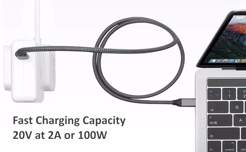 Ultra-Fast USB C to C Data Transfer Cable – 10 Gbps Speed with 4 K Video Output, Robust & Portable for Effortless Mac Book, Laptop & PC Connections, Perfect for Digital Professionals & Creative Enthusiasts