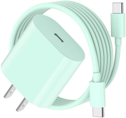 20 W USB-C Fast Charger for i Pad Pro, Air & Mini – Ultimate PD Wall Charger with 6.6 ft USB-C to C Cable for Rapid Charging Across All Generations, Compact Design for On-the-Go Power Solutions, Enhanced Safety Features to Prevent Overheating