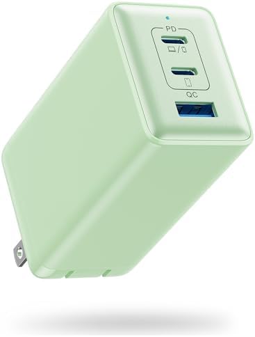 145 W Ga N III USB-C Charger – 3-Port Fast Charging Station for Mac Book Pro/Air, i Phone 15/Pro, Galaxy S24 & Dell XPS – Compact & Lightweight Laptop Adapter with PD, QC, PPS Technology – Stylish Green Design for On-the-Go Power Solutions