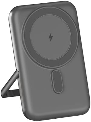 Mag Safe Portable Charger by EKR – 10,000 m Ah Fast Charging Power Bank with PD 20 W, Magnetic Attachment & Zinc Alloy Stand – Ultimate Wireless Charging Solution for i Phone 16/15/14/13/12 Series & Samsung Devices – Reliable, Compact, and Stylish Power Supply for On-the-Go Users