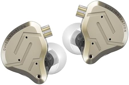 KZ ZSN Pro Hybrid In-Ear Earbud Headphones – High-Fidelity Audio with Dynamic Driver & Balanced Armature, Stylish Metal Faceplate, Detachable Cable for Custom Connectivity – Perfect for i Phone & Android Use, Ideal for Fitness & Everyday Listening (Blue, No Mic)
