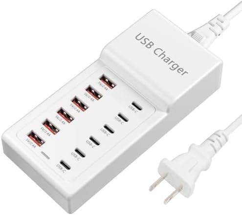 50 W High-Speed USB Charging Station with 12 Type-C Ports – Ultimate Multi-Device Power Hub for i Phone 13/14/15/16, Tablets, Smartwatches, and More – Fast, Efficient, and Safe Charging Solution for Home, Office, and Travel