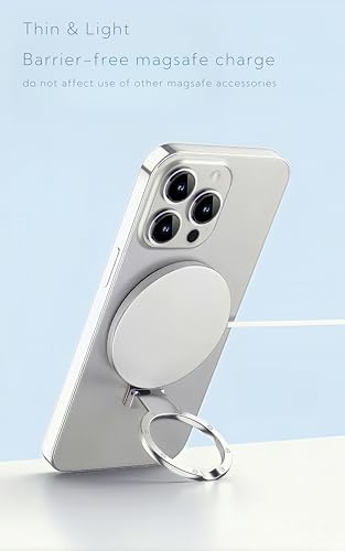 Premium Sleek AGG Magnetic Phone Ring Holder – Universal Mag Safe-Compatible Grip for Unmatched Stability, Ideal for Selfies and Texting – Durable Metal Design in Classic Black for Effortless Wireless Charging and Everyday Use