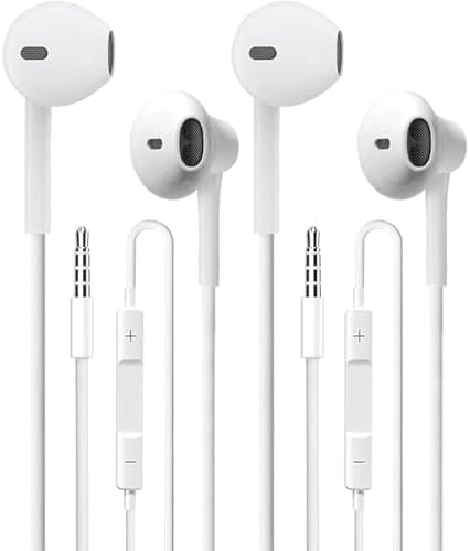 Elevate Your Audio Journey: Premium Dual Pack Wired Earbuds for Unmatched Call Clarity and Noise Isolation – Seamlessly Compatible with i Phone, Android, Laptops & PCs for All Your Sound Preferences