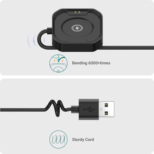 TUSITA 1 M Smartwatch Charger Cable for CARBINOX Vortex – Ultra-Fast Charging Solution with Robust Durability and Compact Design for Effortless Power Management on the Go