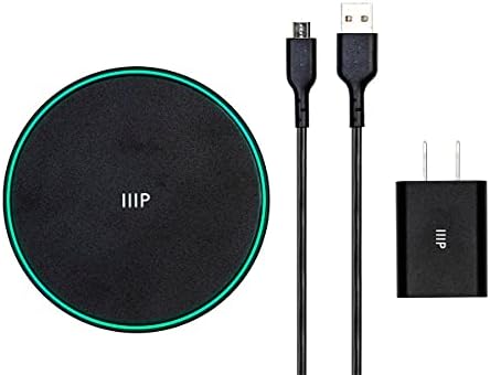Monoprice 15 W Qi-Certified Fast Wireless Charging Pad with QC3.0 Adapter – Effortless Charging for i Phone & Samsung Devices – Case-Friendly, Sleek Design for Home & Office – Ultimate Compatibility with i Phone 12/12 Pro/11/11 Pro/XR/XS/X/8/8+ & Galaxy S21/S20/Note 10/10+/S10/S9/S8 – Elevate Your Charging Experience Now!