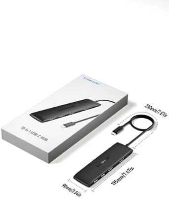 Elevate Your Productivity with the Lemorele 6-in-1 Dual Monitor Docking Station – Ultimate USB C Hub Adapter Featuring Dual 4 K HDMI, Lightning-Fast 5 Gbps USB 3.0 Ports, and 100 W Power Delivery for Laptops like Dell, Lenovo, HP, Mac Book, and Surface – Effortless Plug and Play Connectivity for a Streamlined Workspace Experience