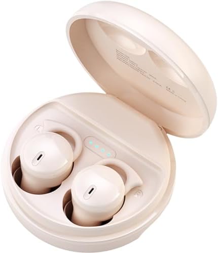Transform Your Sleep Experience with Mini Wireless Noise Cancelling Earbuds for Side Sleepers – Ultra-Comfortable Bluetooth Design in Skin-Tone Finish for Unmatched Comfort and Device Versatility – Ideal for Restful Nights and Relaxing Moments