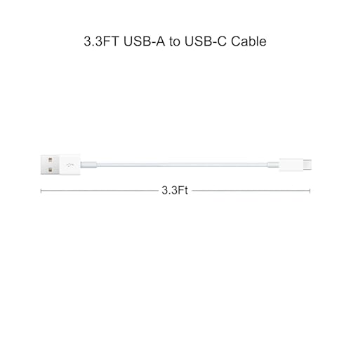 10 Ft 2-Pack USB-A to USB-C Premium Car Play Cable for i Phone 15/16 Series & i Pad – Fast Charging & Data Transfer, Enhanced Compatibility for Tech-Savvy Drivers, Ideal for On-the-Road Connectivity (White)