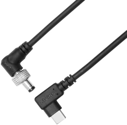 Alvin’s Cables Premium PD USB-C Type-C to Lock DC 12 V Coiled Power Cable – Enhanced Durability and Flexibility for Optimal Performance with Blackmagic, Atomos, Small HD, and Feelworld Monitors – Secure Locking Mechanism and Fast Charging for Streamlined Filming Experience