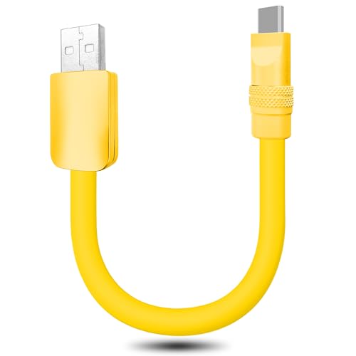 Ultra-Compact 240 W USB C Charging Cable – Sleek 4-Inch Power Bank Connector for i Phone 15/16 & Samsung Galaxy – Durable Tangle-Free Design for Effortless Portability – Essential Travel Accessory for Fast On-the-Go Charging Needs