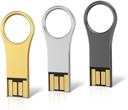 RAOYI 64 GB Metal Key Shape USB Flash Drive – 5 Pack Stylish & Durable USB 2.0 Memory Stick for Effortless Data Storage, Ideal for PC, Laptop & Desktop Use – Compact, Lightweight & Reliable Keychain Accessory
