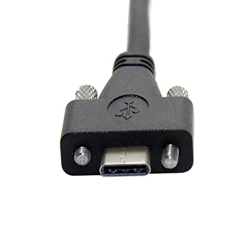 Secure and High-Speed 3 m USB 3.1 Type-C Dual Screw Locking Data Cable – Reliable Panel Mount Connectivity for Modern Devices, Backward Compatible with USB 3.0, Enhanced Durability and Flexibility for Home and Professional Use