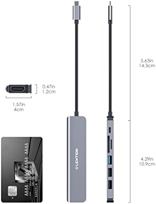 Elevate Your Connectivity with the LENTION USB C Hub: 100 W Fast Charging, 4 K HDMI Output, Dual Card Reader, and Versatile USB 3.0/2.0 Compatibility for Mac Book Pro, Mac Air, Surface, Chromebook, and More – Sleek Space Gray Design for Professionals and Creatives Seeking Enhanced Performance and Productivity