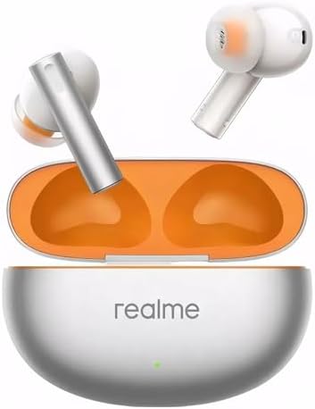 realme Air 6 True Wireless Earbuds – Ultimate 50 d B Active Noise Cancellation for Uninterrupted Immersion, Hi-Res Audio with LHDC for Pristine Sound Clarity, Powerful 12.4 mm Bass Drivers Delivering Rich Audio Experience, Cutting-Edge 6-Microphone System Ensuring Crystal-Clear Calls, Impressive 40-Hour Battery Life for All-Day Listening, Advanced Bluetooth 5.3 for Seamless Connectivity, IP55 Rated Sweat & Water Resistant Design for Active Users – Ideal Choice for Athletes and Professionals Pursuing Top-Tier Audio Quality – Transform Your Audio Experience Today