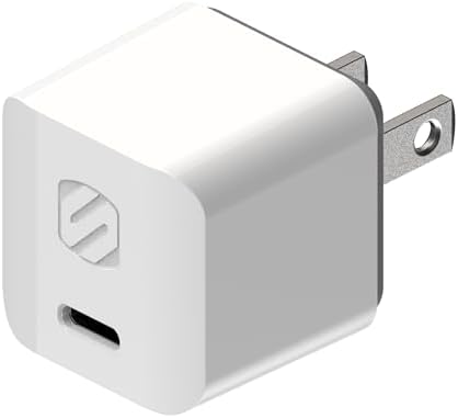 Scosche HPDC30 MWT PD30 USB-C 30 W Mini Wall Charger with 8 FT Braided Cable – Ultra-Portable Power Delivery 3.0 Adapter for i Phone & i Pad – Fast, Reliable Charging Solution for On-the-Go Users & Home Office Setup