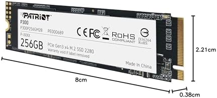 Experience Next-Level Speed with Patriot P300 512 GB M.2 PCIe Gen 3 SSD – The Ultimate Low-Power Internal Drive for Gaming and Productivity Enhancements