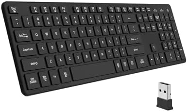 Experience Ultimate Comfort with the BFRIENDit Ultra-Quiet Wireless Keyboard – Sleek 2.4 GHz Connection for Mac & Windows, Slim Chocolate Key Design for Effortless Typing and Enhanced Productivity, Perfect for Home, Office, and Smart TV Use – Effortless Connectivity Meets Stylish Functionality
