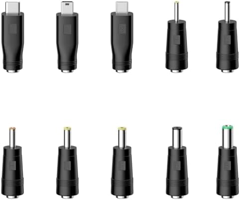 Universal 5 V DC Power Cable with 10 Versatile Adapters – High-Speed USB to DC Charger for Moon Lamps, Mini Fans, Cameras, Cartoon Watches, Mobile Devices & Power Banks – Ideal Charging Solution for Enhanced Device Compatibility and Travel Convenience