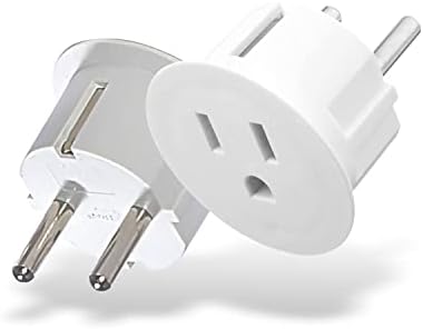 OREI 12-Pack USA to Europe Type E/F Schuko Plug Adapter – Essential Travel Converter for Effortless Device Charging in Germany & France – CE Certified, Compact Power Solution for Mobile Laptops, Phones & Camera Chargers – Ultimate Travel Connectivity Tool for Global Wanderers