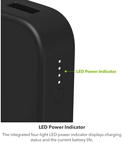 Mophie Powerstation Mini 5,000 m Ah Portable Power Bank – Ultra-Fast 20 W USB-C PD Charger for Rapid Device Recharging, Compact Pocket-Sized Design with LED Battery Indicator, Includes USB-C Cable for Instant Connectivity, Essential Travel Accessory for On-the-Go Smartphone Power