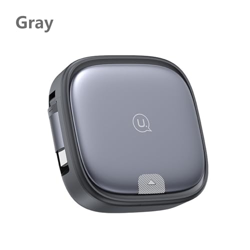 Retractable Charging Cable with Organizer | 60W Fast Charging USB-C to Type-C/Lightning/Android/USB | SIM Ejector & Phone Stand for iPhone 16/15, MacBook, Samsung, Huawei​ Silver – Enhanced Compatibility and Speed